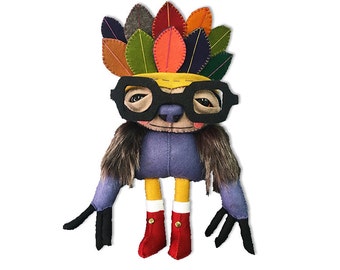 Salvatore the Sloth - handmade plush creature plushie toy - unique birthday gift by CREATURES & CREAM