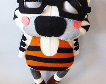 Tyrone the Tiger Cub - handmade plush creature plushie toy - unique birthday gift by the CREATURE COLLECTIVE