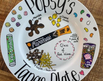 Decorative hand painted bespoke plate