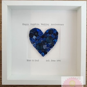 Personalised Embellished Heart Framed Art