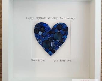 Embellished Heart Framed Art