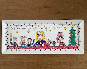 Christmas table decorative plates