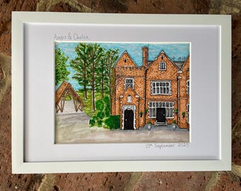 Hand drawn and painted, unique illustrations