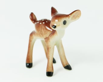 Miniature Baby Deer - Tiny Ceramic Deer - Fawn Collection