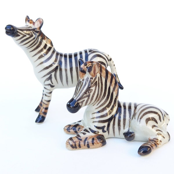 Porcelain Zebra Figurine Etsy