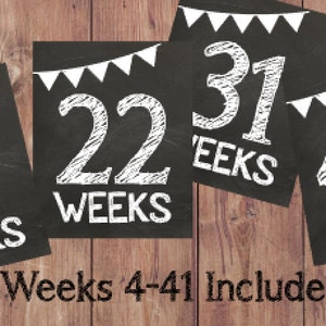 Instant Download Pregnancy Weeks 4-41 Included! Printable Signs Pregnancy Signs Chalkboard Sign Pregnancy Photo Prop Announcement Countdown