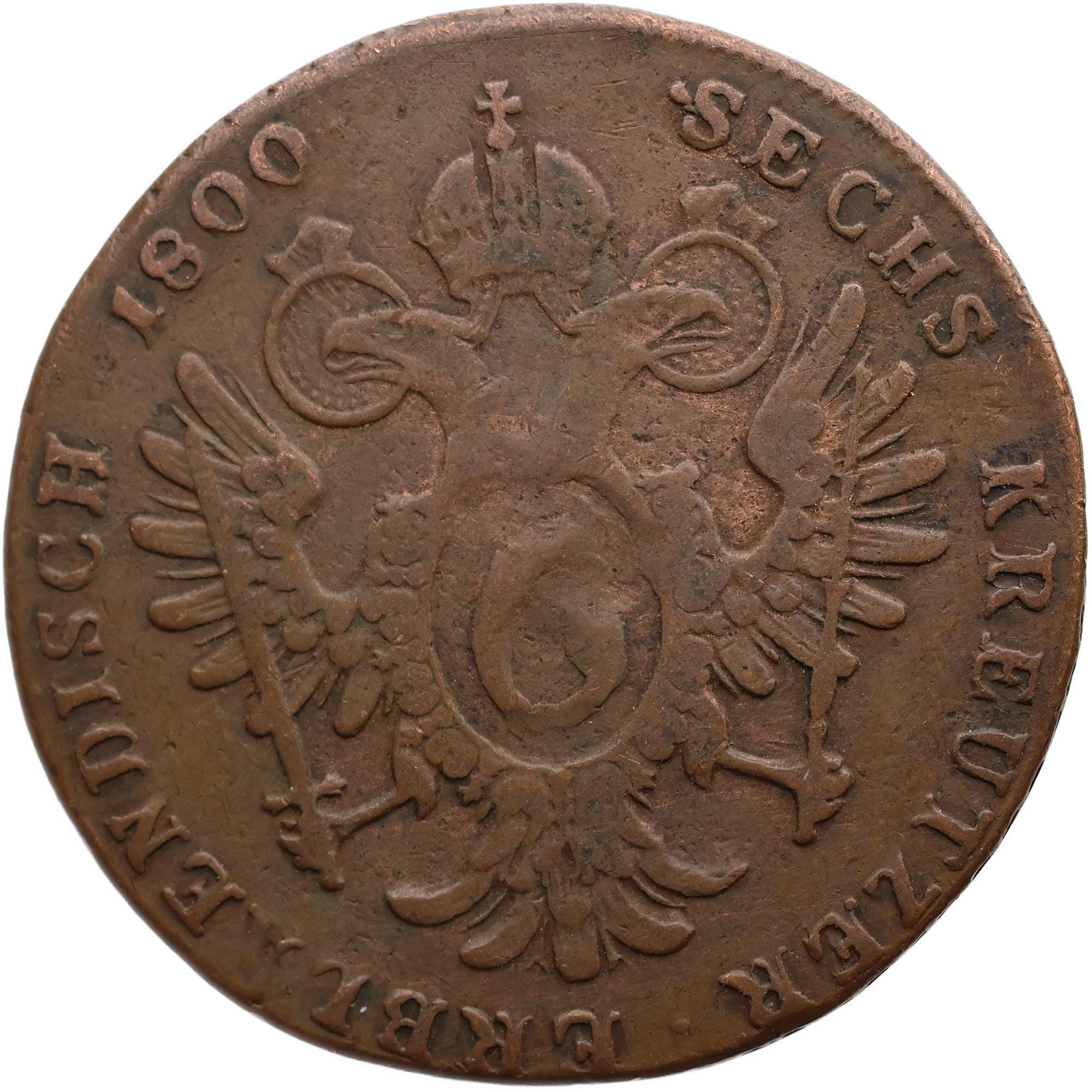 1800 S 6 Kreuzer Austria Coin Francis II - Etsy