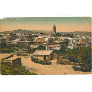 Cartão Postal Taza, Marrocos Vue Générale de la Médina