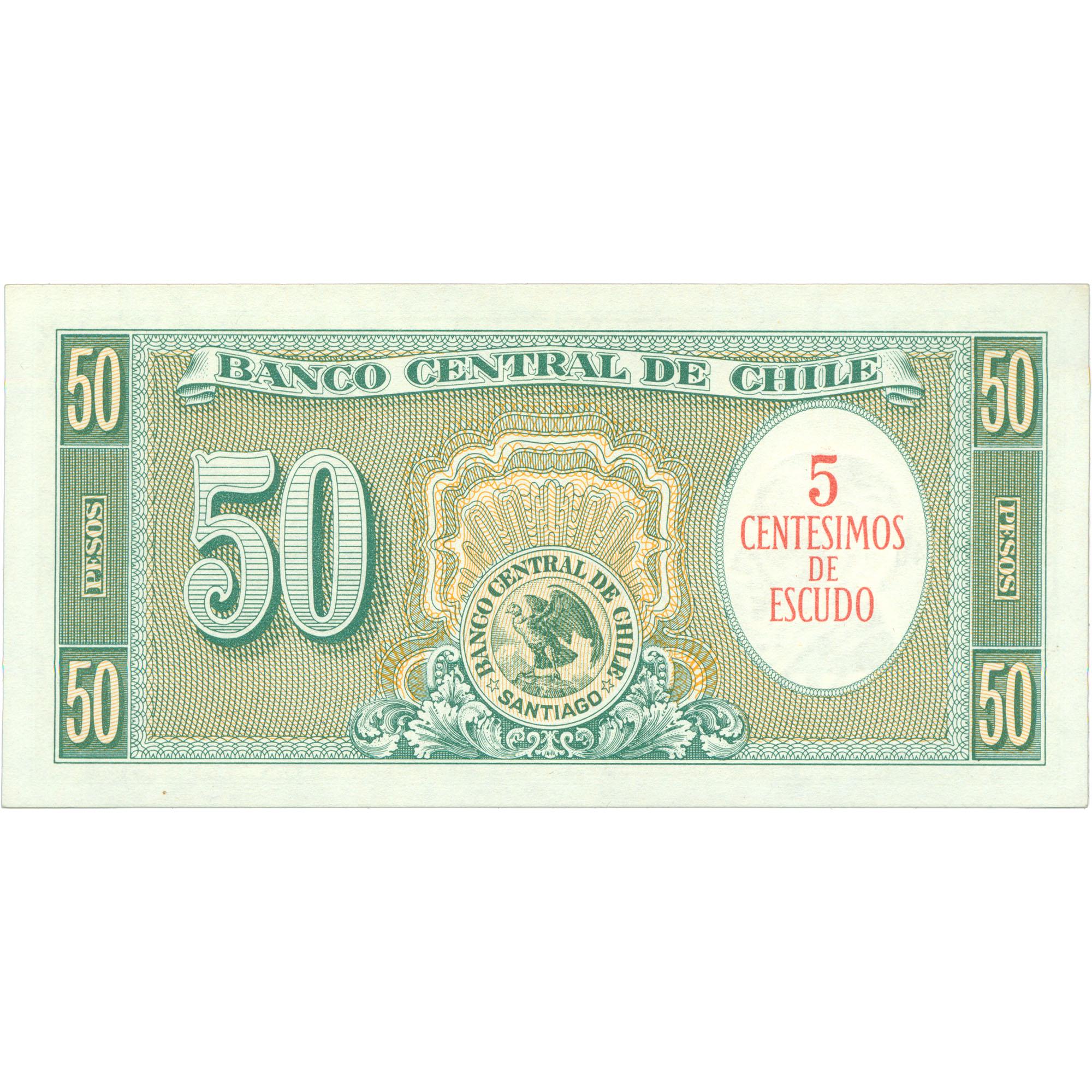 1960 Chile 50 Pesos Banknote – Banco Central de Chile (BAN507-)