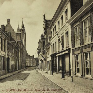Cartão Postal Poperinghe - Schaalstraat (Rue de la Balance), Bélgica