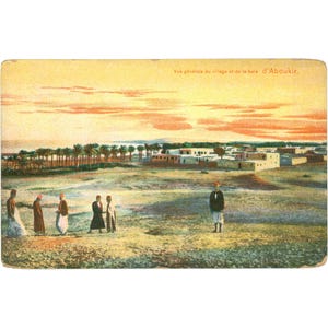 Cartão Postal Aboukir, Egito - Vue Générale du Village et de la Baie