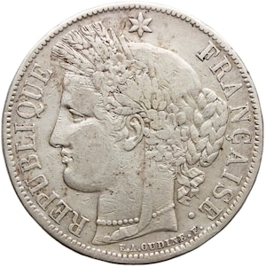 1850 5 Franków Francja Moneta Francja Mennica Paryska
