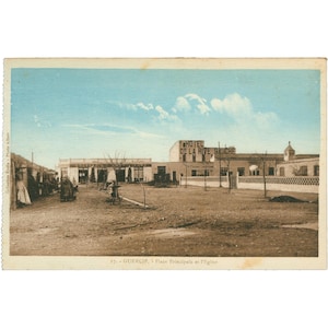 Guercif, Marokko Postkarte – Place Principlee et l’Église, frühes 20.Jh