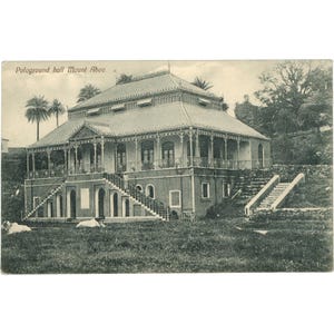 Mount Aboo, India Pologround Hall – Cartolina dei primi del XX secolo