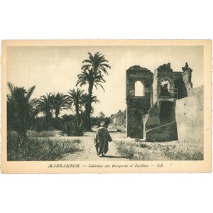 Marrakech, Maroc - Scène historique Carte postale du début du XXe siècle