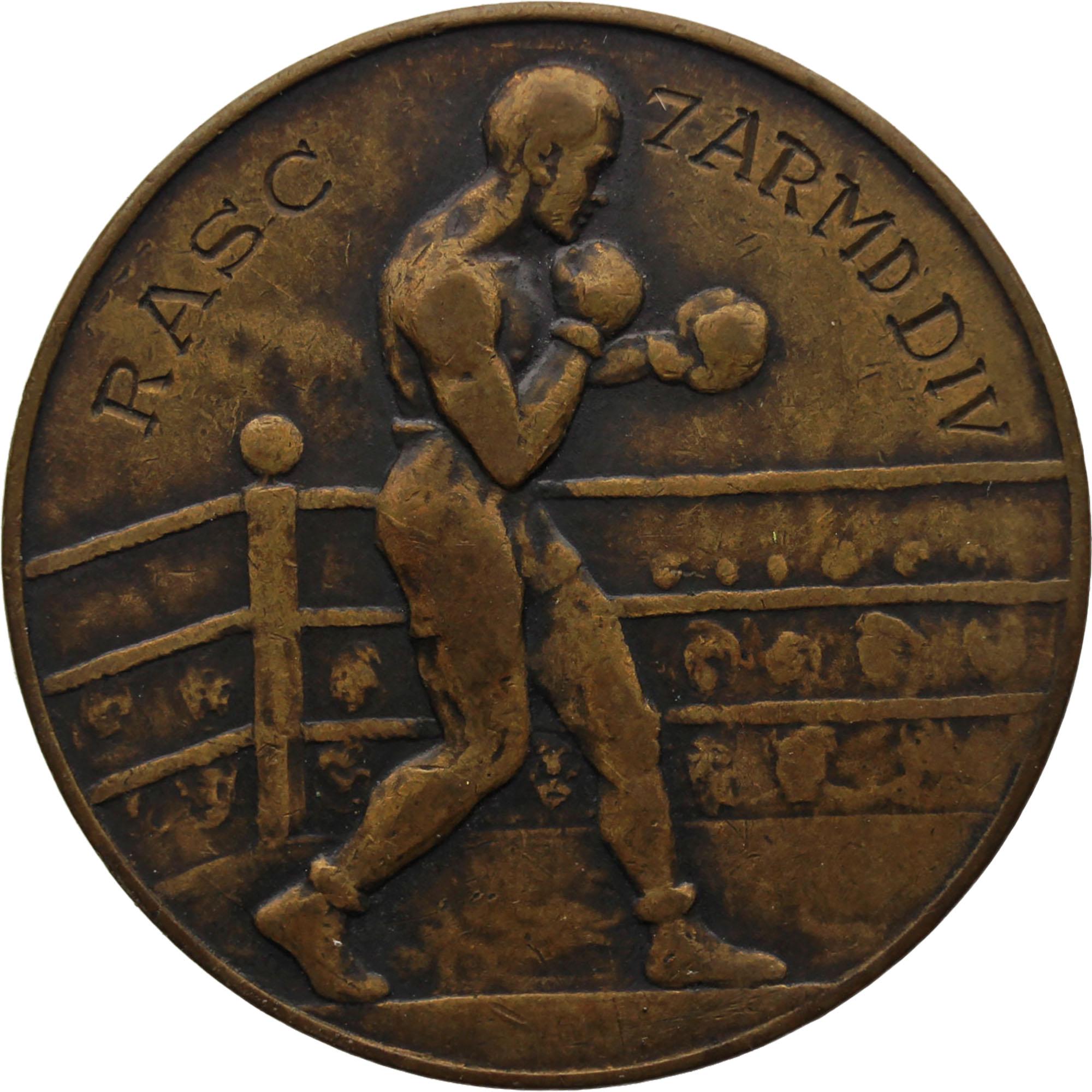 Médaille En Argent Sport Boxe Britannique - Pièce De Collection - Occasion