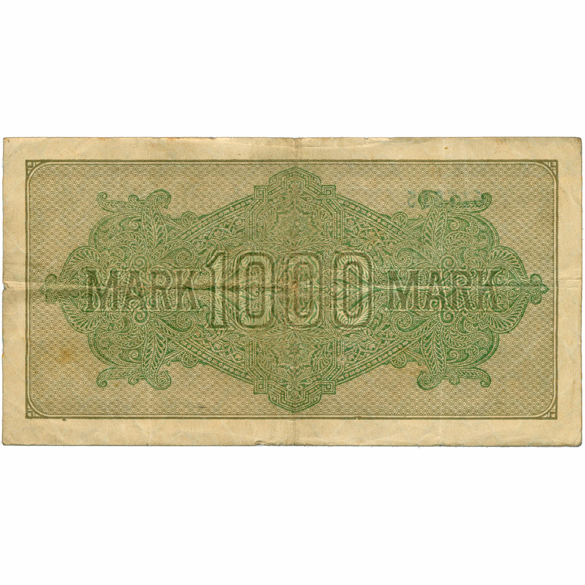 1922 1000 Mark Banknote Germany Weimar Republic (BAN400-)