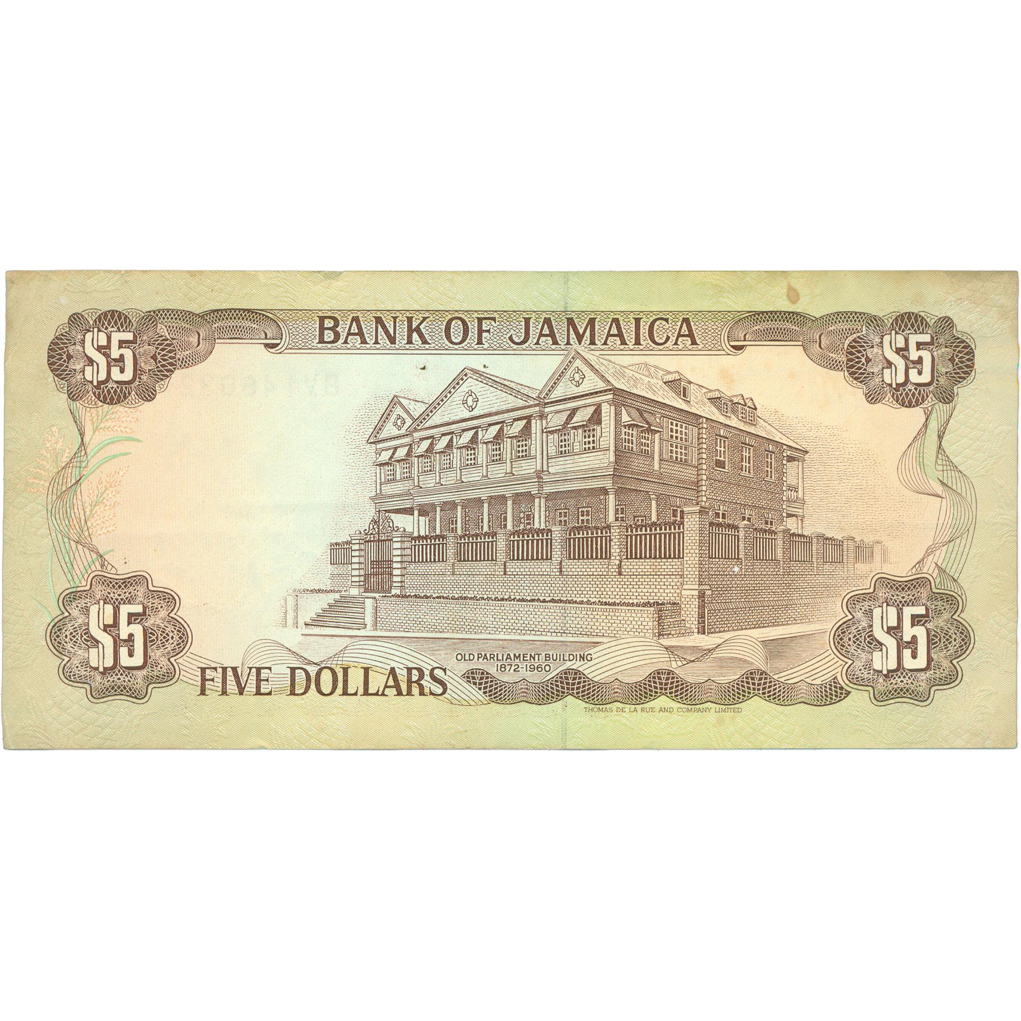 1991 Jamaica 5 Dollars Banknote (BAN505-)
