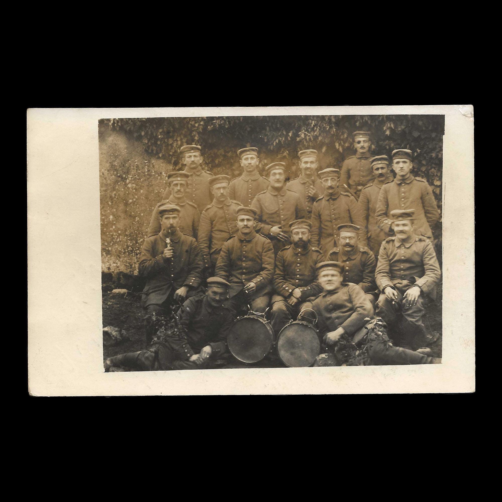 第一次世界大戦のミュージシャン、軍人、ドイツ兵の写真、WW1 ポスト