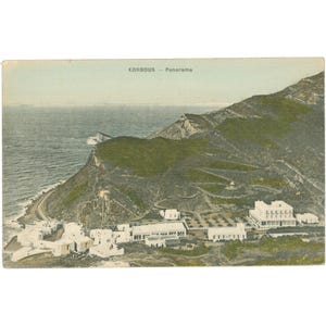 Korbous, Tunisia Panorama – Vista costiera Cartolina di inizio XX secolo