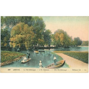 Amiens, Francia – Les Hortillonnages, Isola Robinson – Cartolina inizio XX secolo