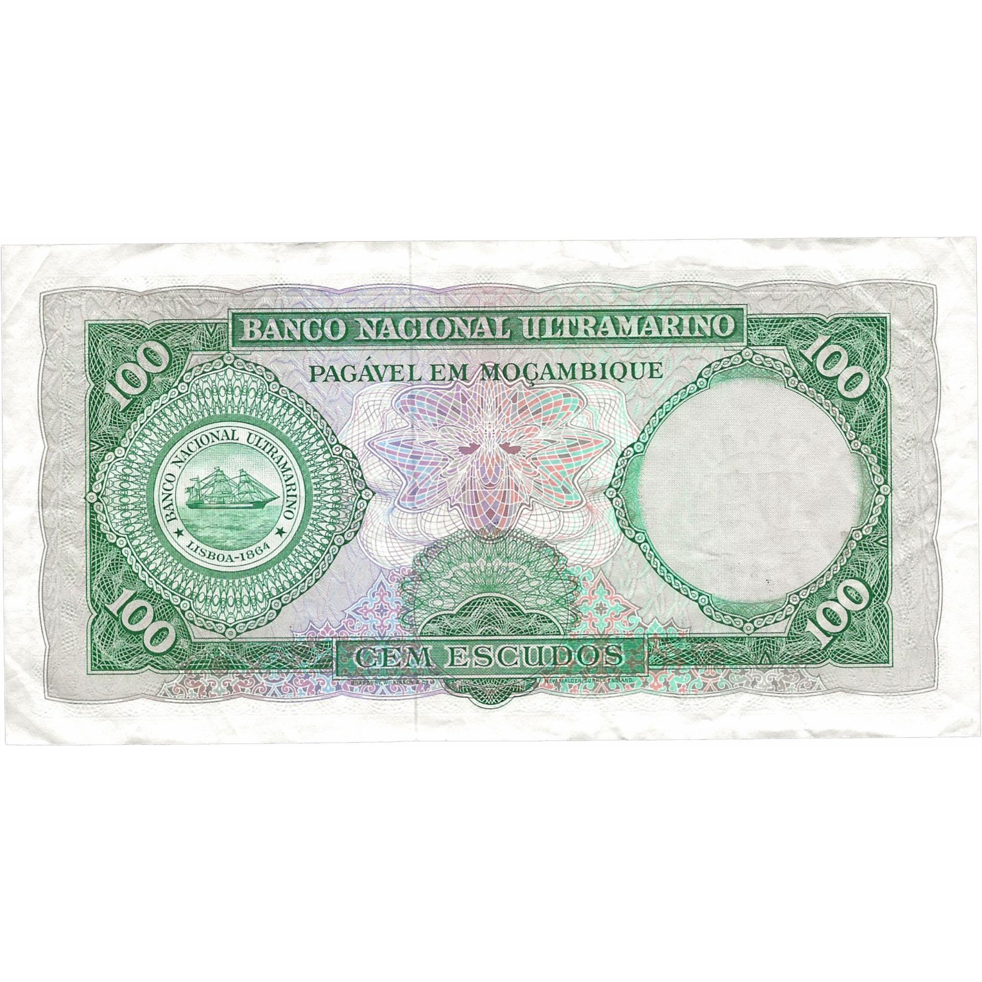 1961 Mozambique 100 Escudos Banknote (BAN205-)