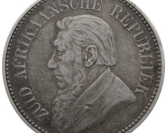 1897 2 1/2 Shillings South Africa Coin Paul Kruger