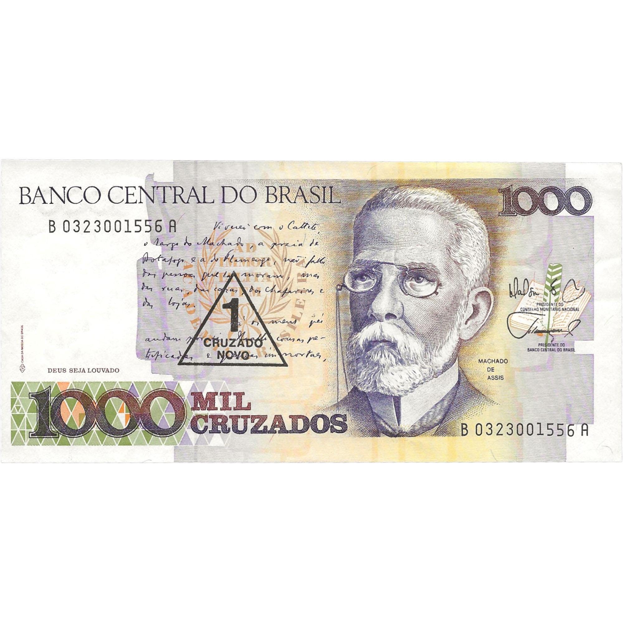 1989 Brazil 1000 Cruzados Banknote (BAN178-)