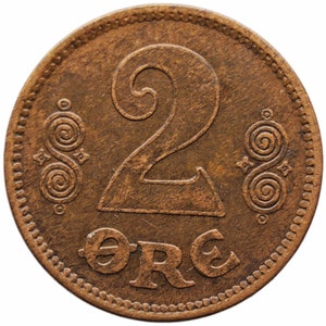 1920 2 Ore Dania Moneta Christian X