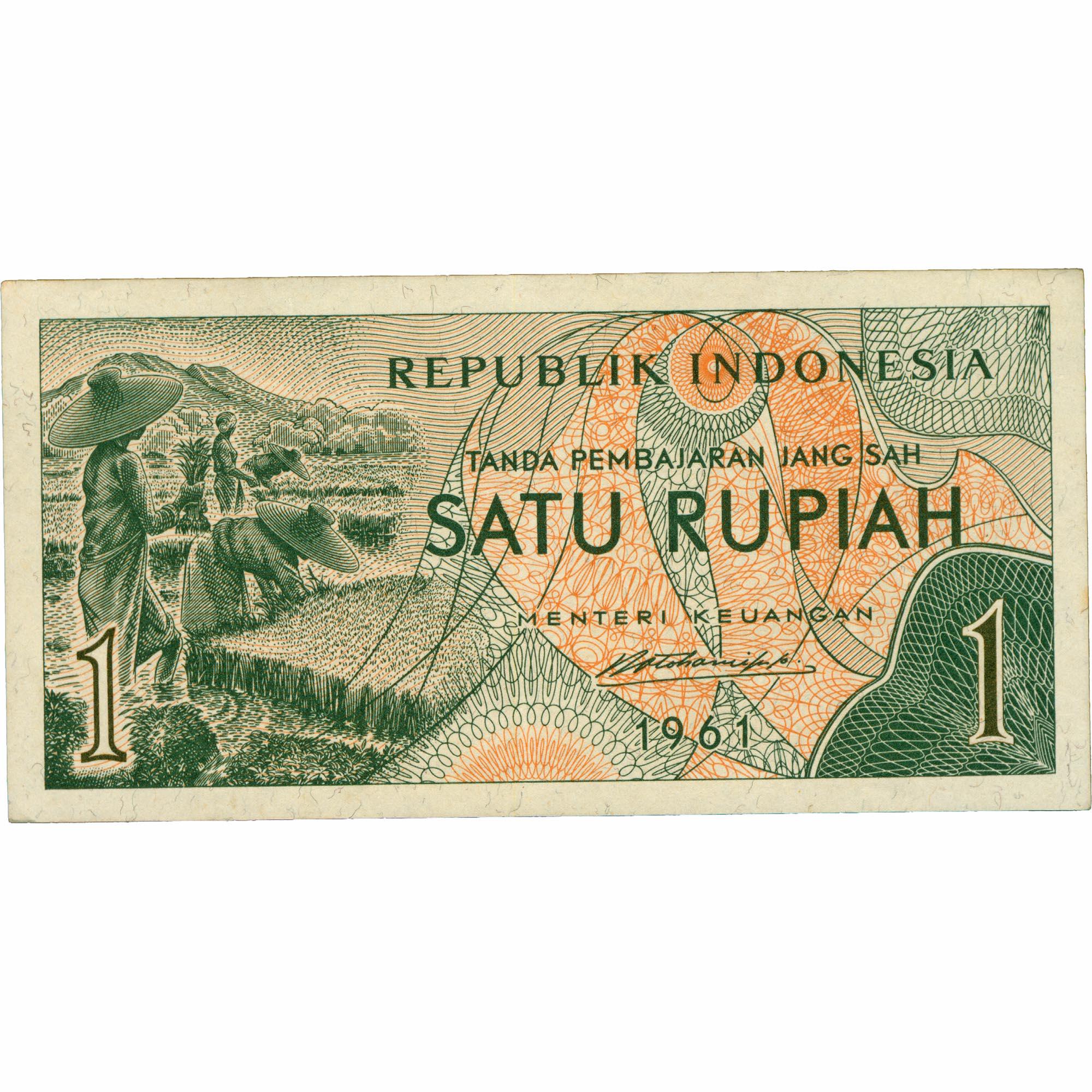 1961 Indonesia 1 Rupiah Banknote (BAN442-)