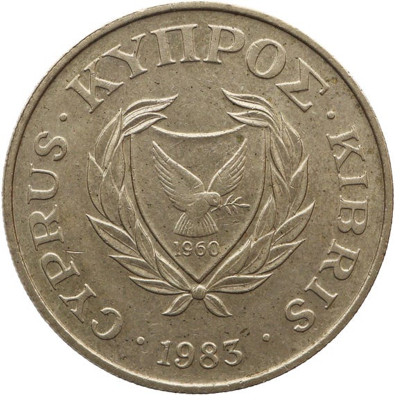 1983 10 Cents Cyprus Coin (MO4046-) - Etsy