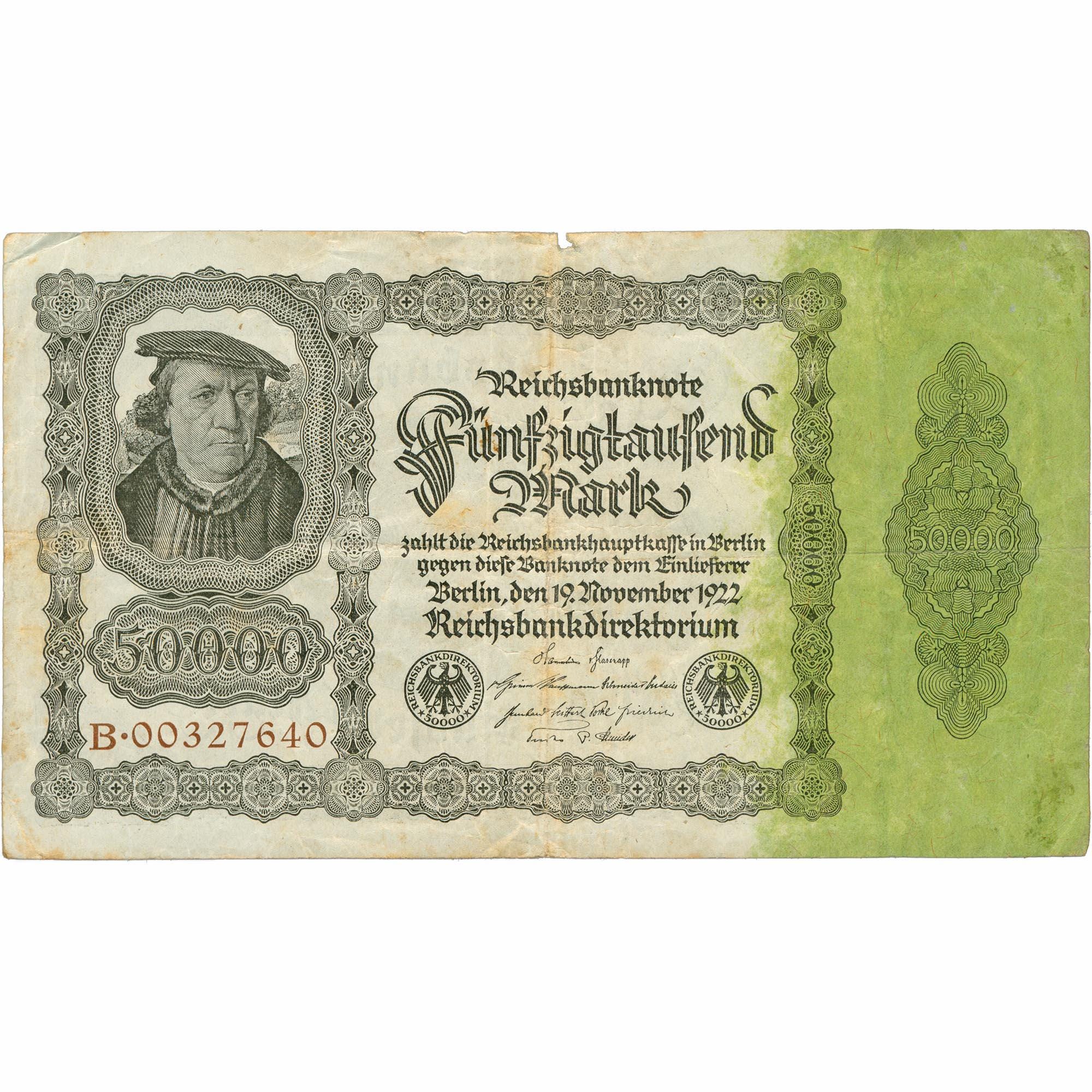1922 Germany 50,000 Mark Banknote (BAN397-)