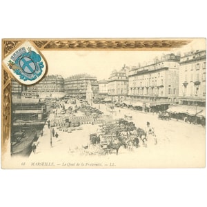 Marsiglia, Francia – Cartolina Le Quai de la Fraternité Inizio XX secolo