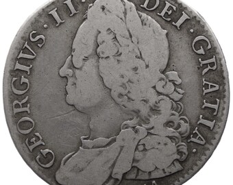 1746 Half Crown George II Coin Silver UK Lima