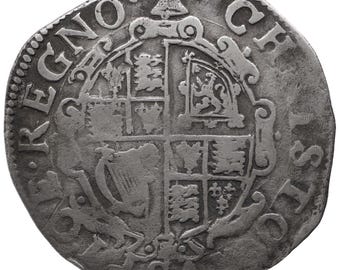1634-1635 Shilling Charles I Coin England group D, mm Bell, 4th bust