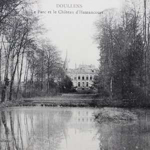 Cartolina antica della Francia Fayez Doullens Le Pare et Chateu d'Hamancourt del 1900