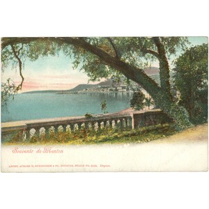 Mentone, Francia – Vista panoramica della Costa Azzurra Cartolina