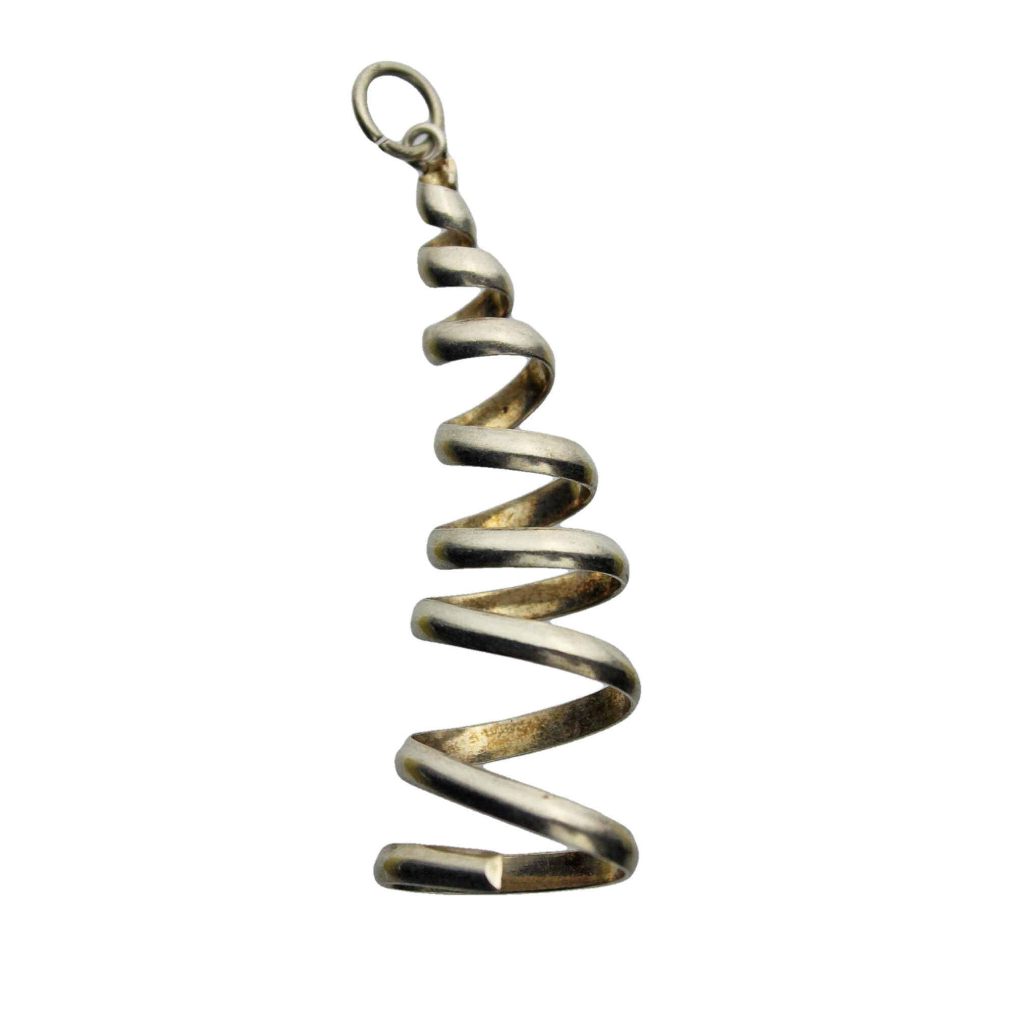 Vintage Sterling Silver Pendant Spiral