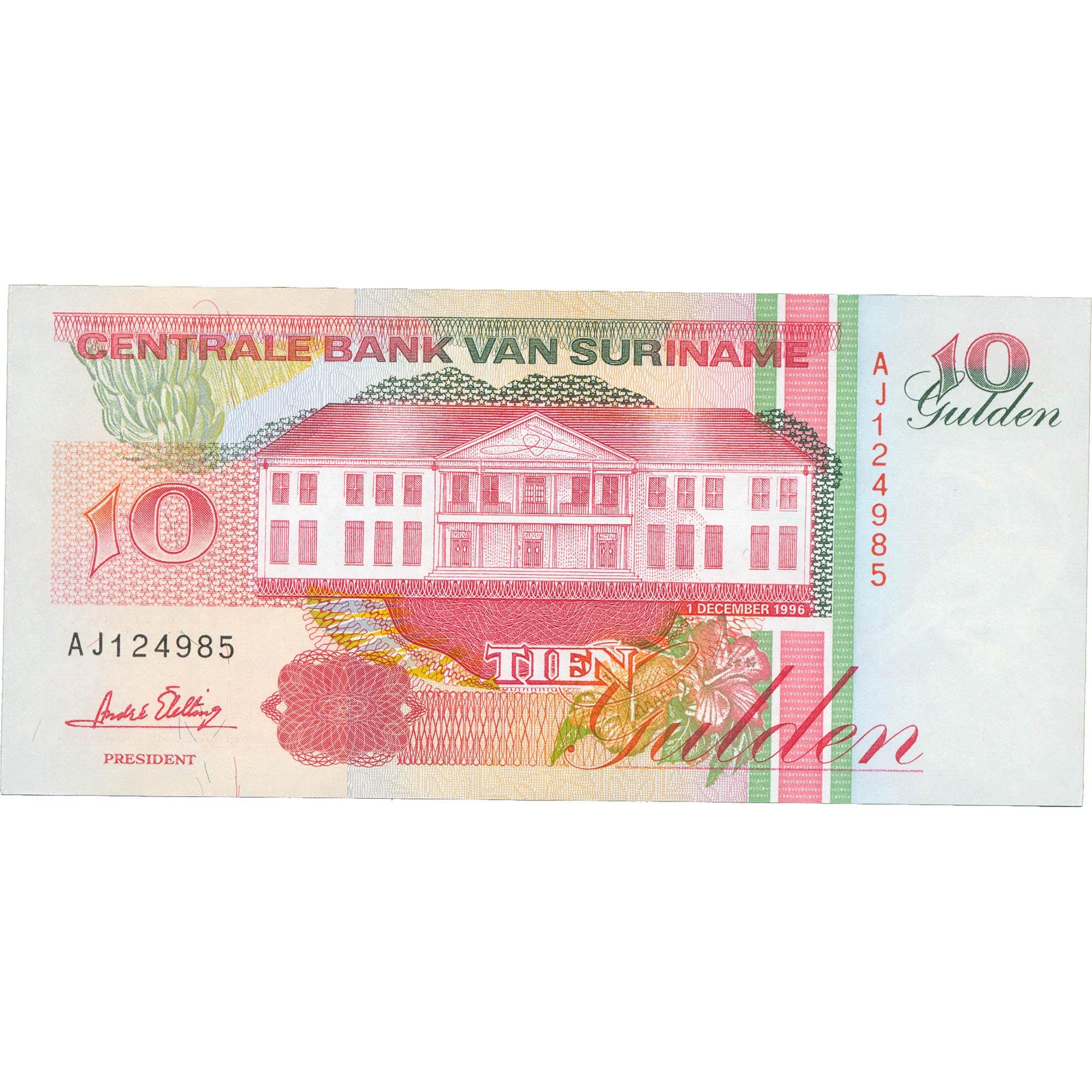 1995 Suriname 10 Gulden Banknote (BAN544-)