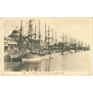 Saint-Malo, França – Les Terre-neuvas dans le Port – Postal do início do século XX