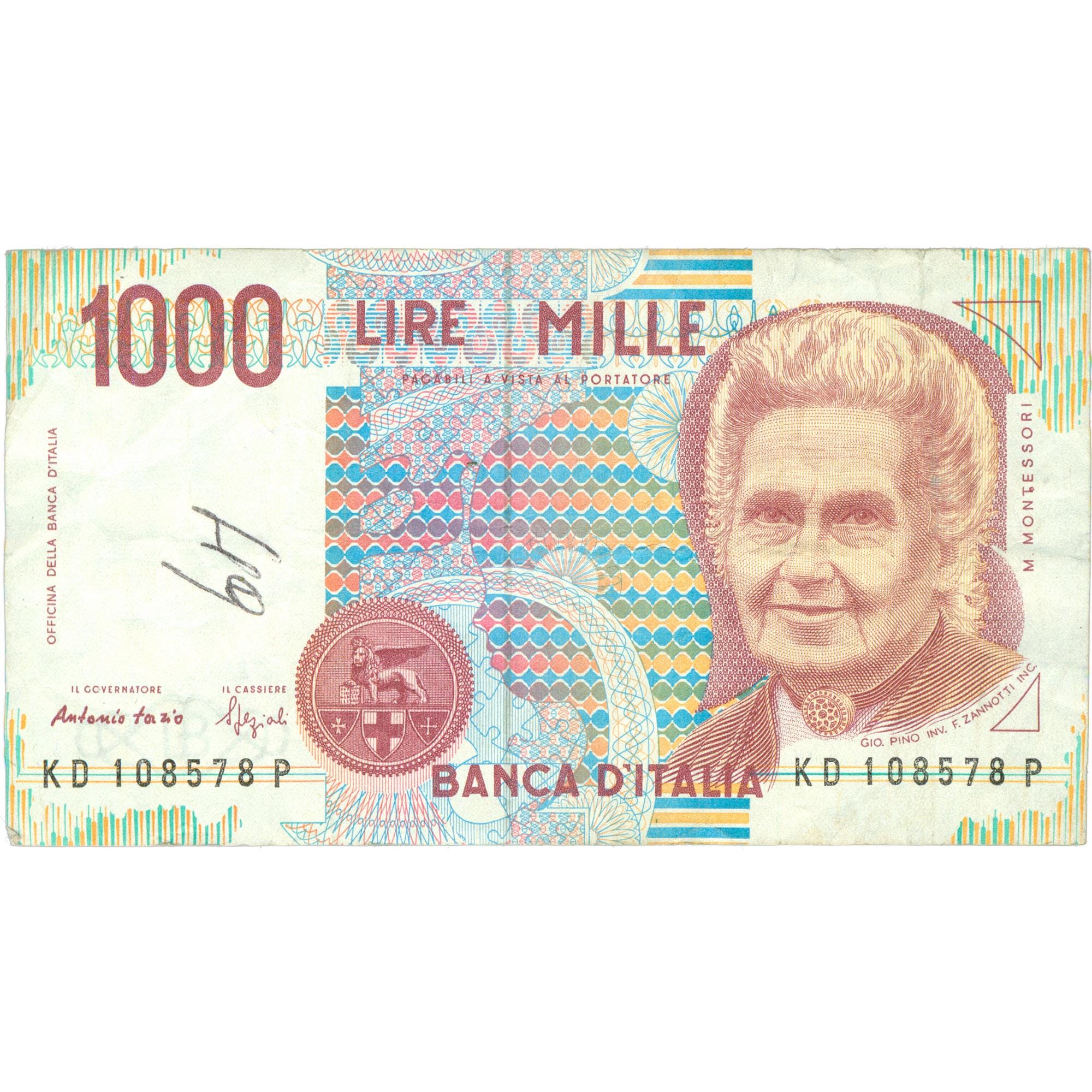 1994 Italy 1000 Lire Banknote (BAN475-)