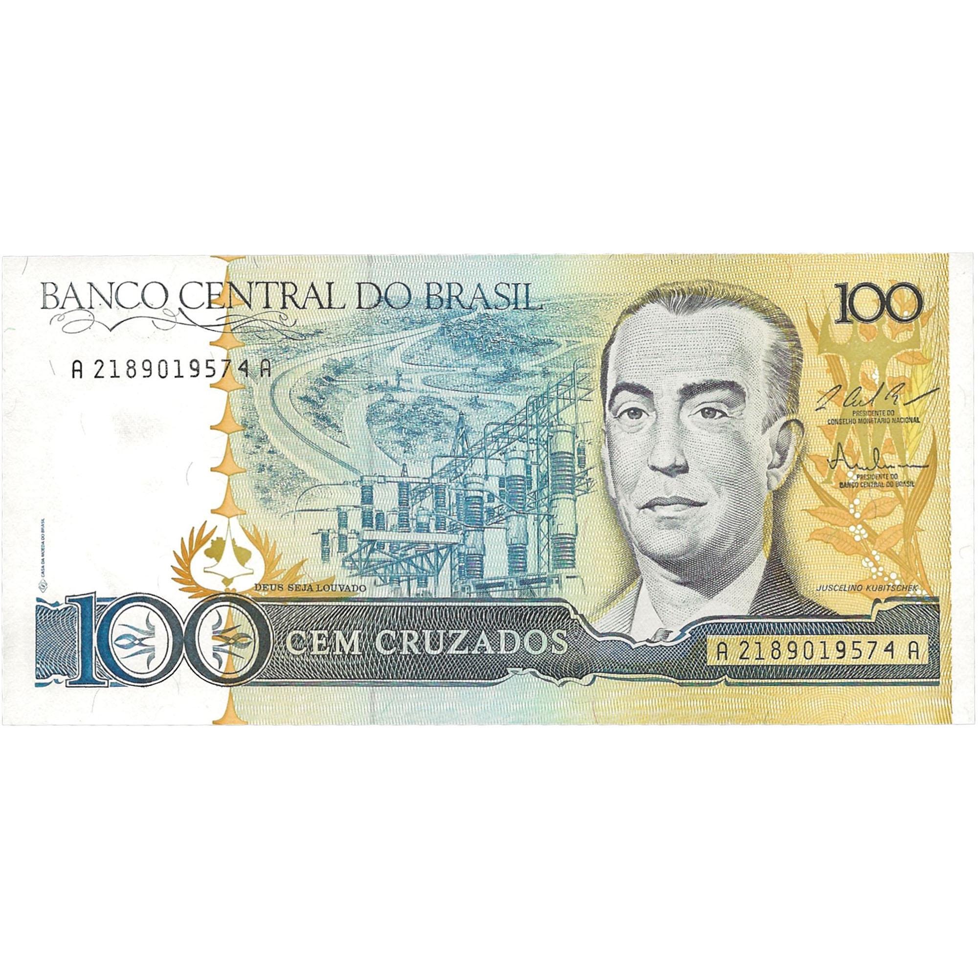 1986 Brazil 100 Cruzados Banknote (BAN180-)