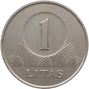 2002 1 Litas Lithuania Coin Mint Vilnius (MO4052-)