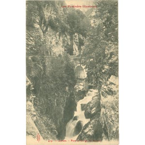 Laruns, Francia – Pont et Gorge du Hourat – Cartolina dell'inizio del XX secolo
