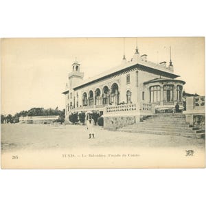 Tunis, Tunisie - Carte postale Façade du casino Le Belvédère