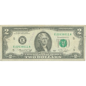 1976 USA Zwei Dollar Notenpapierschein (BAN273-)