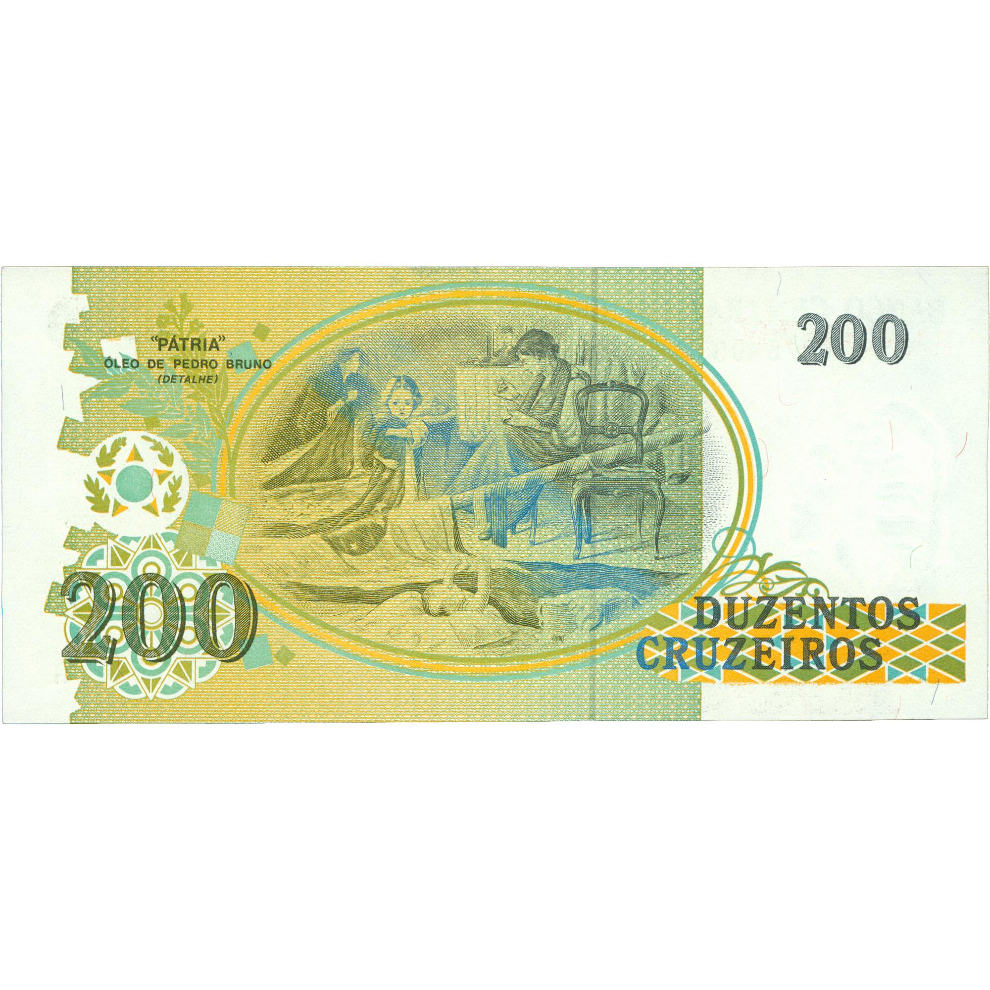1990 Brazil 200 Cruzeiros Banknote (BAN431-)