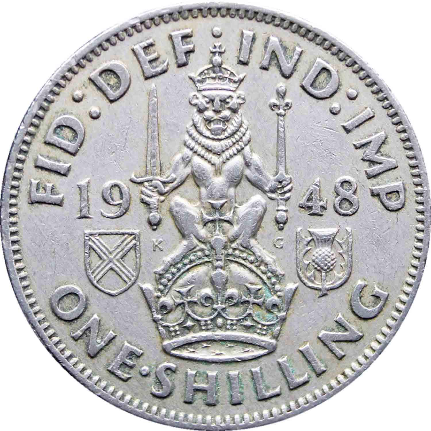 1948 One Shilling VI British Coin Etsy