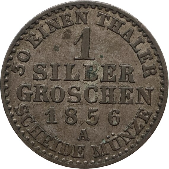 1856 A 1 シルバーグロッシェン プロイセン ドイツ コイン 