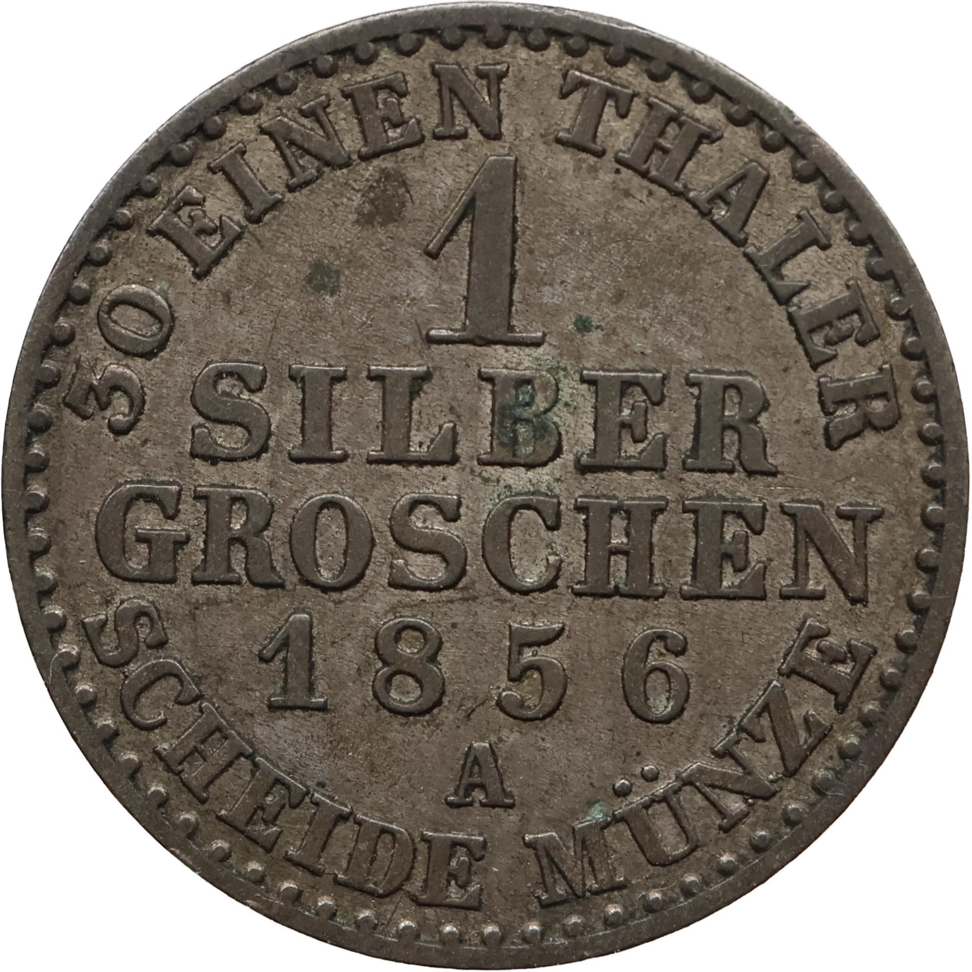 1856 A 1 シルバーグロッシェン プロイセン ドイツ コイン